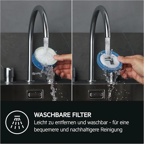 AEG Serie 7000 ÖKO Akku-Staubsauger, ultraleicht & kraftvoll, 2in1 mit 5-Stufen-Filtration – bis 50 Min Laufzeit, für alle Böden
