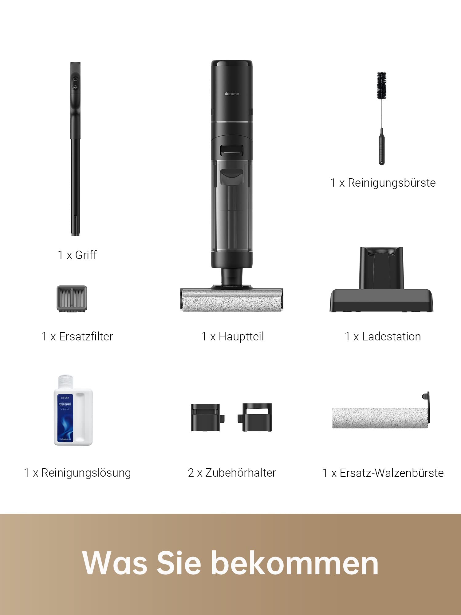 Dreame H12 Pro Nass-Trockensauger Kabellos, Kantenreinigung, Selbstreinigung, Schmutzerkennung, LED-Display, 35 Min Laufzeit, 900ml Tank
