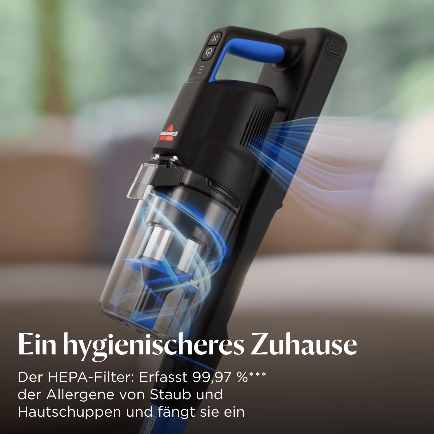 BISSELL PowerClean FurFinder Akku-Staubsauger, 200W Motor, FurFinder-Licht, Anti-Tangle Bürste, HEPA-Filter, 40 Min Laufzeit