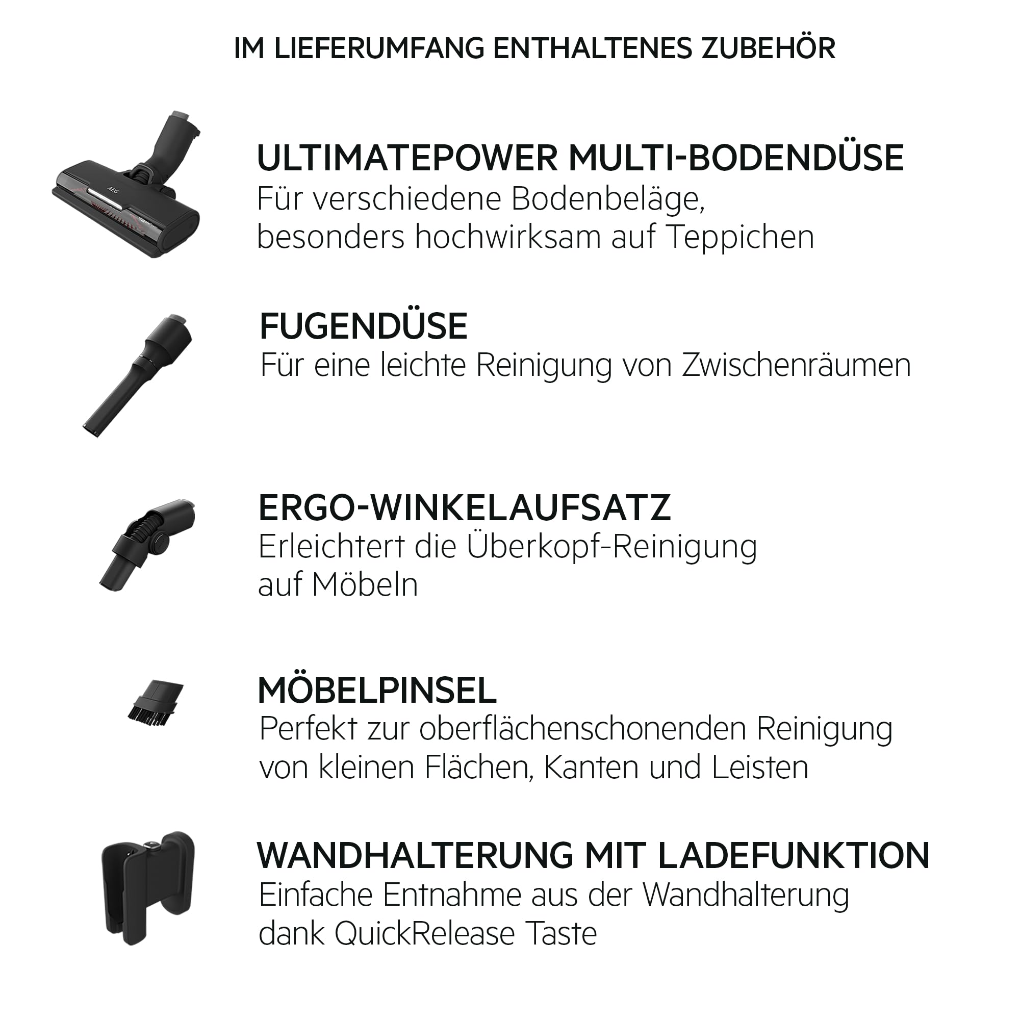 AEG Serie 7000 ÖKO Akku-Staubsauger, ultraleicht & kraftvoll, 2in1 mit 5-Stufen-Filtration – bis 50 Min Laufzeit, für alle Böden