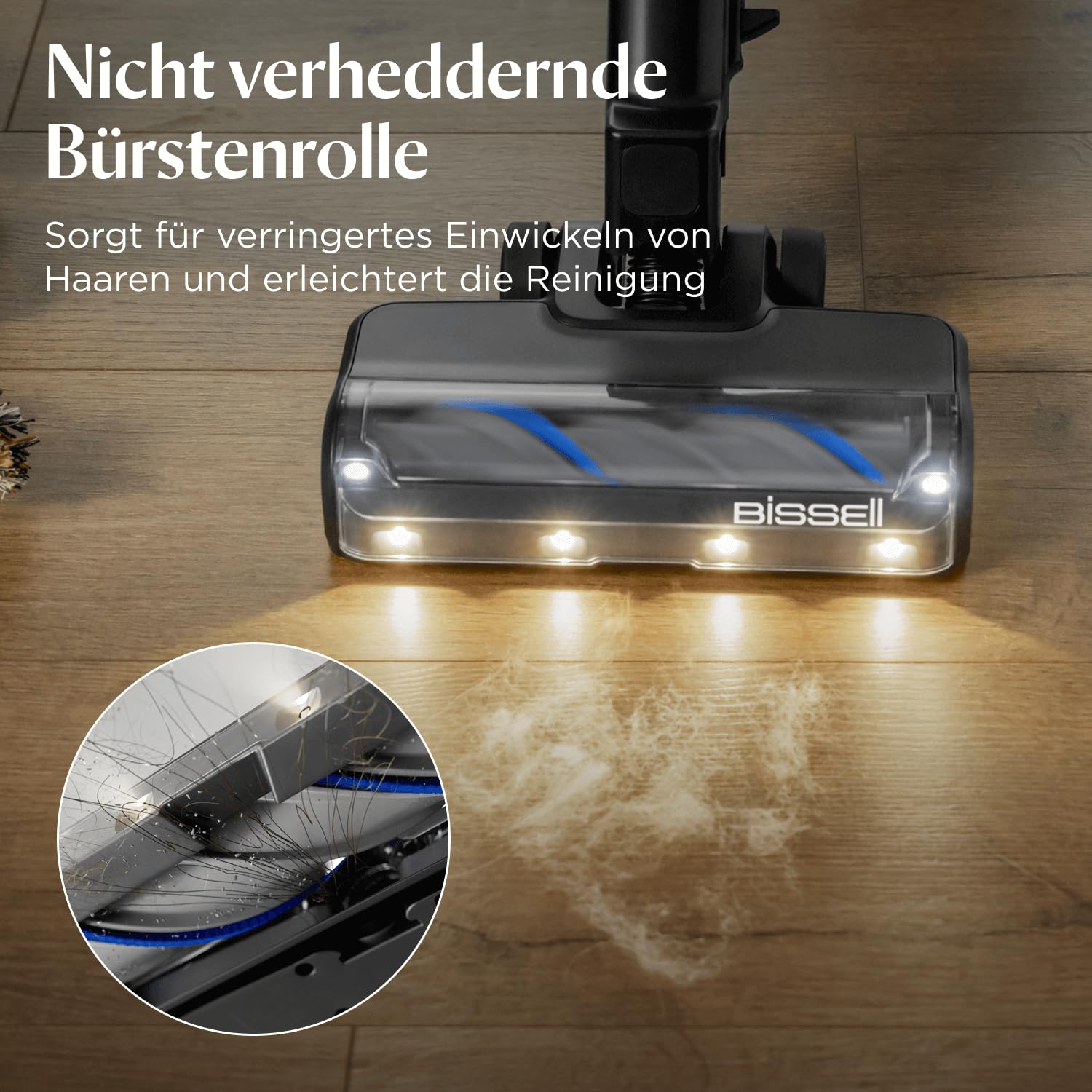 BISSELL PowerClean FurFinder Akku-Staubsauger, 200W Motor, FurFinder-Licht, Anti-Tangle Bürste, HEPA-Filter, 40 Min Laufzeit