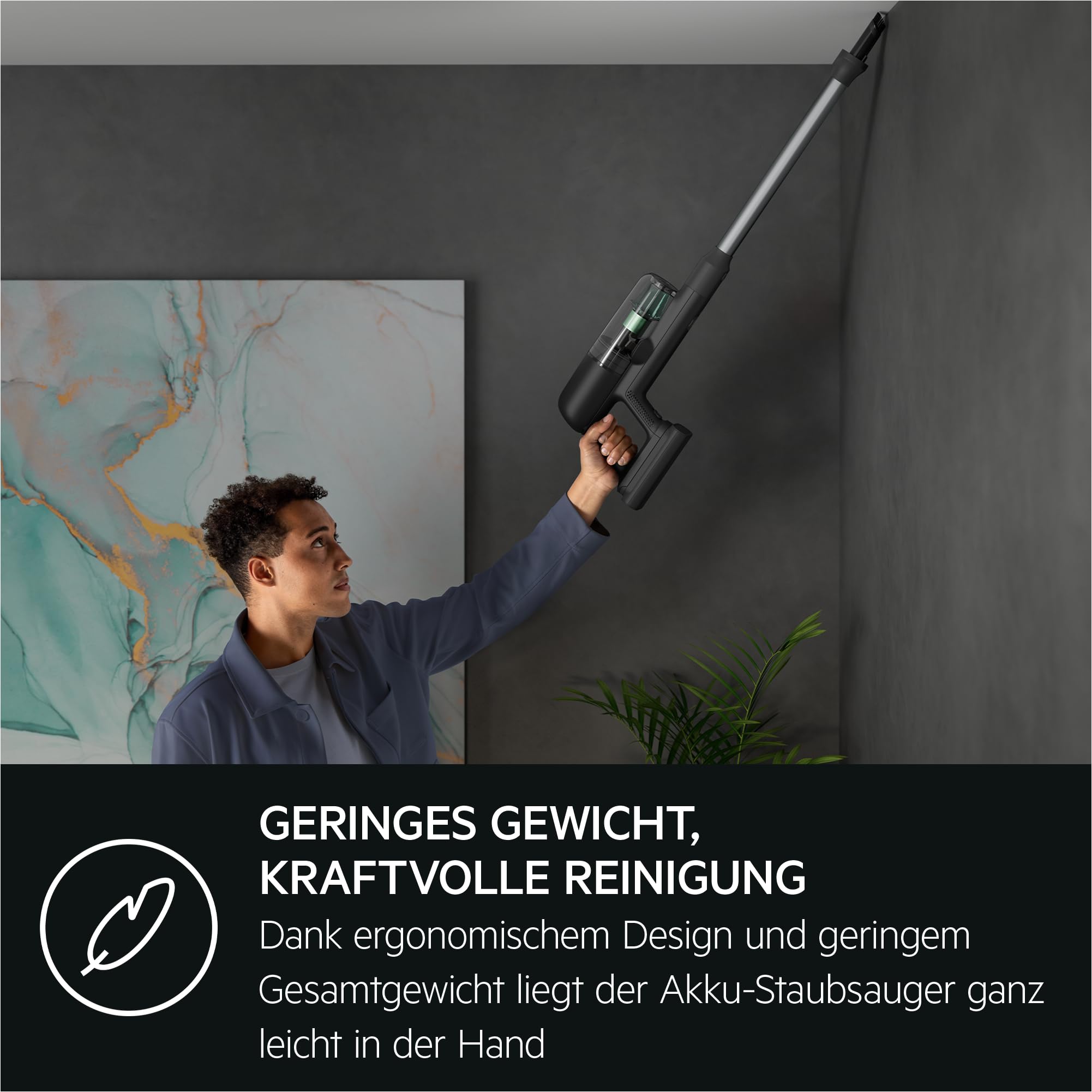 AEG Serie 7000 ÖKO Akku-Staubsauger, ultraleicht & kraftvoll, 2in1 mit 5-Stufen-Filtration – bis 50 Min Laufzeit, für alle Böden
