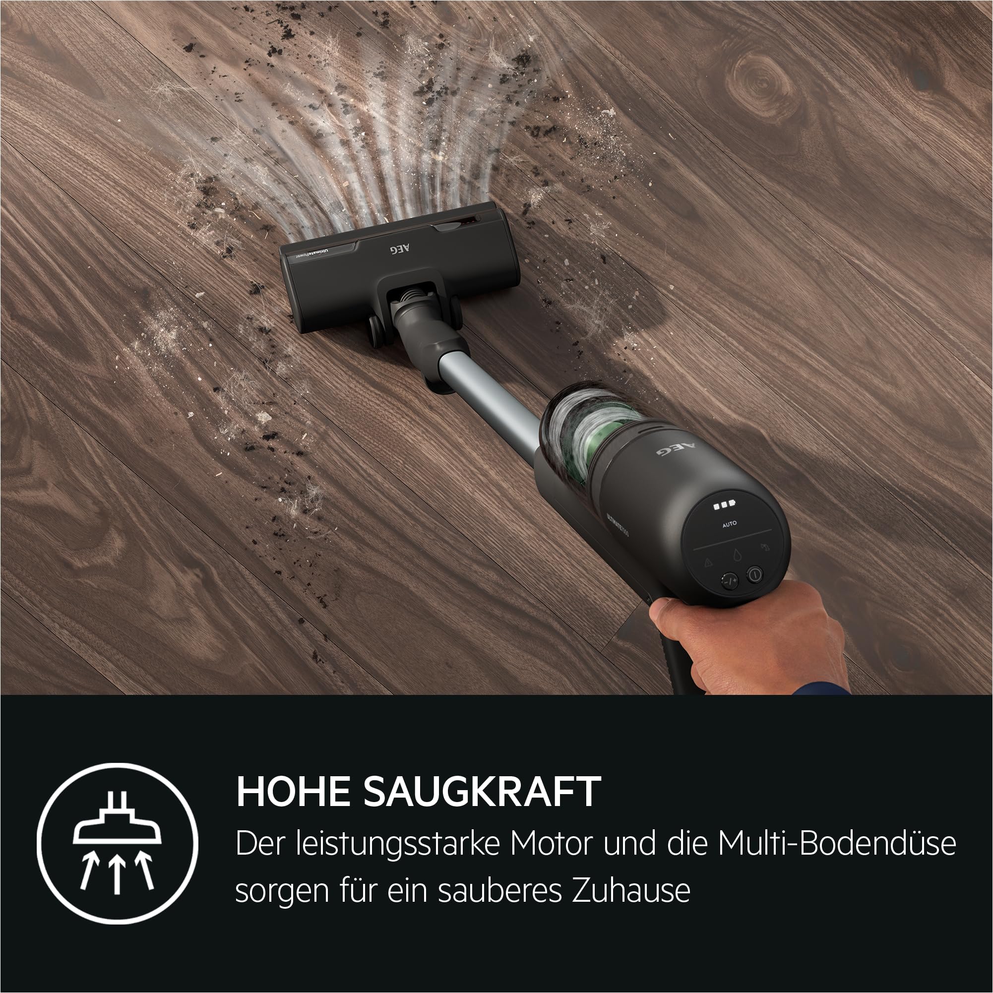 AEG Serie 7000 ÖKO Akku-Staubsauger, ultraleicht & kraftvoll, 2in1 mit 5-Stufen-Filtration – bis 50 Min Laufzeit, für alle Böden