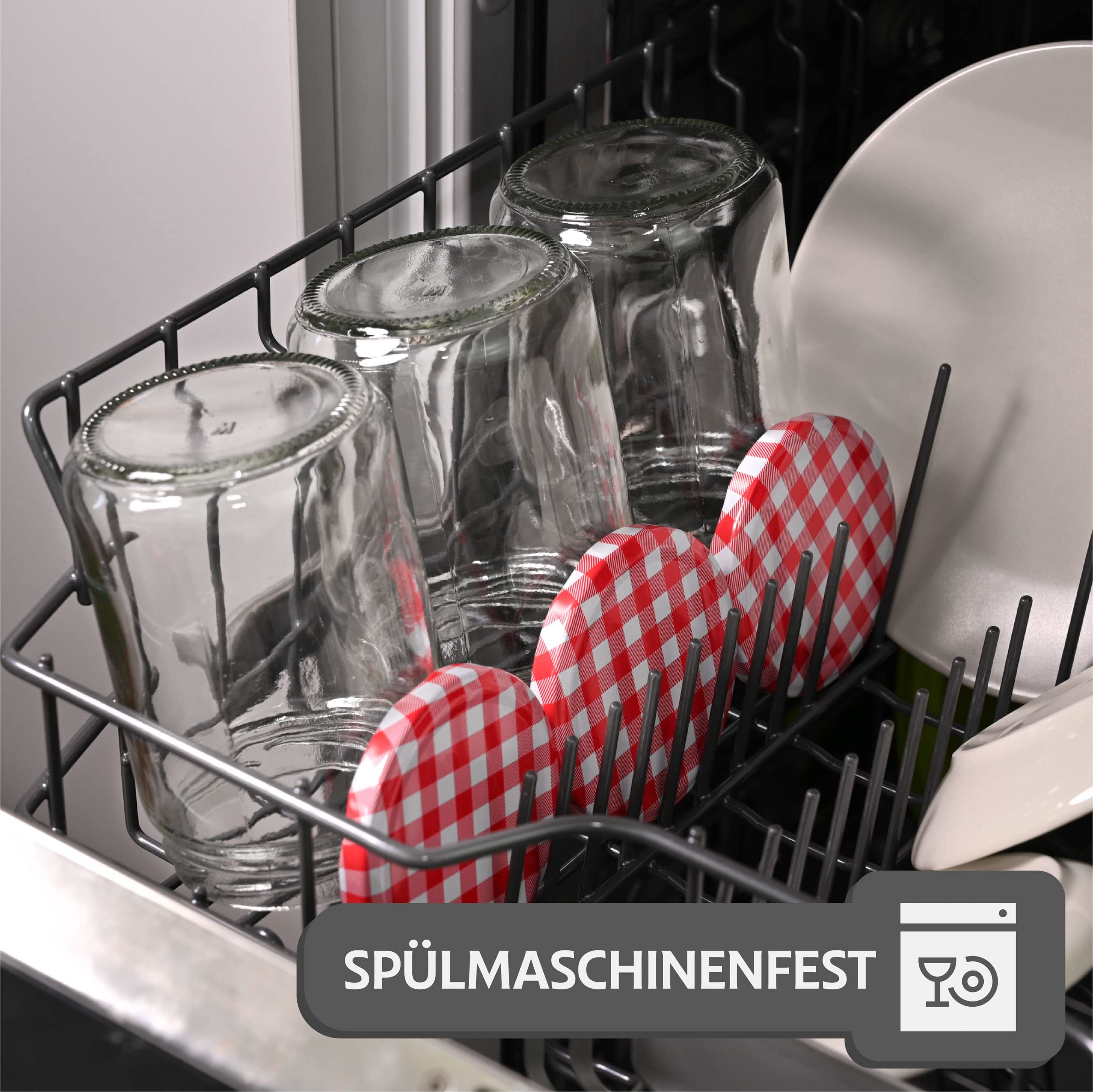 Praknu 12 Einmachgläser 500ml mit Schraubdeckel, Etiketten - Luftdichte Einkochgläser zum Konservieren