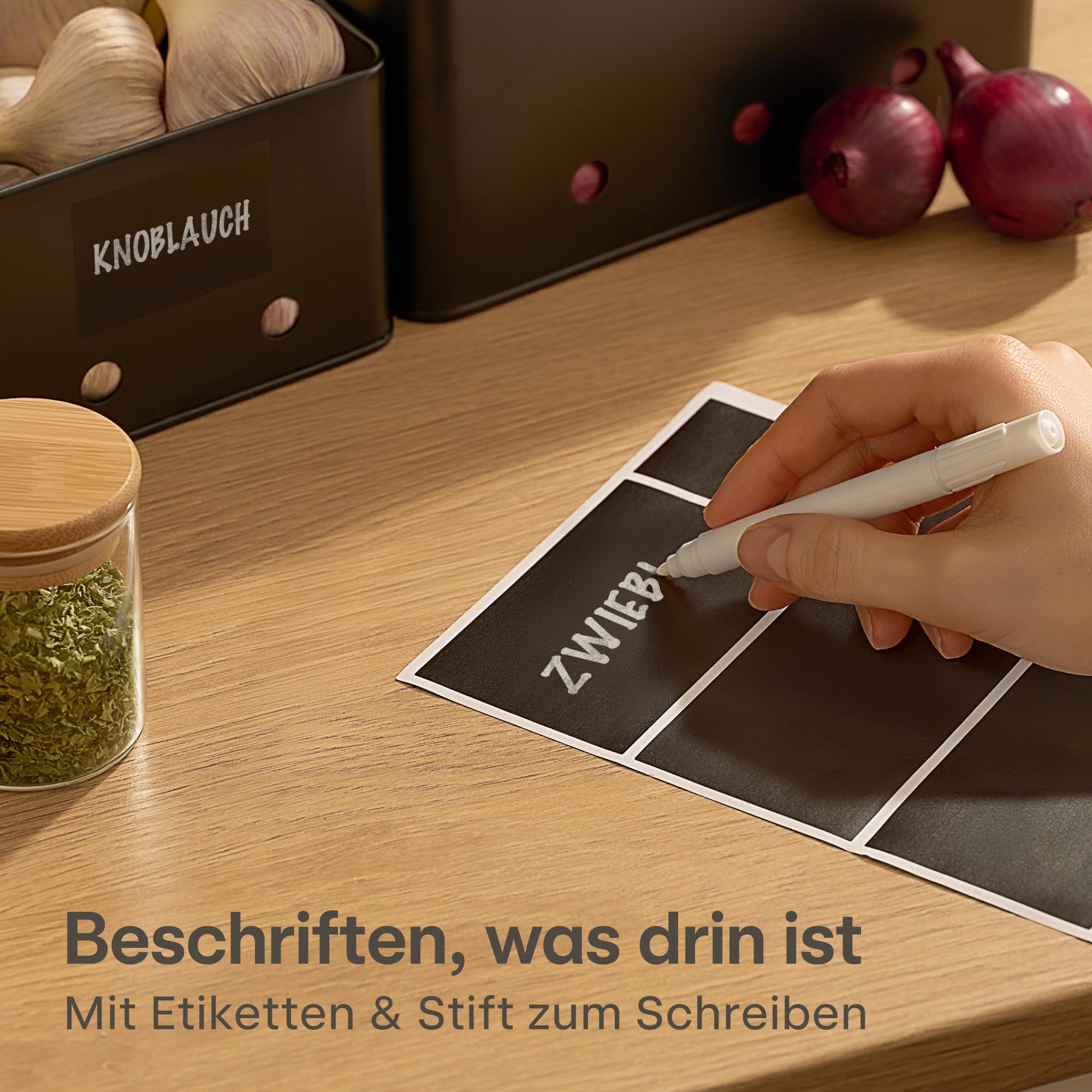Praknu Kartoffel Aufbewahrungsbox 3er Set – Stapelbar - Mit Belüftung für längere Frische – 𝗙𝗦𝗖® Bambusdeckel – Ideal zur Aufbewahrung