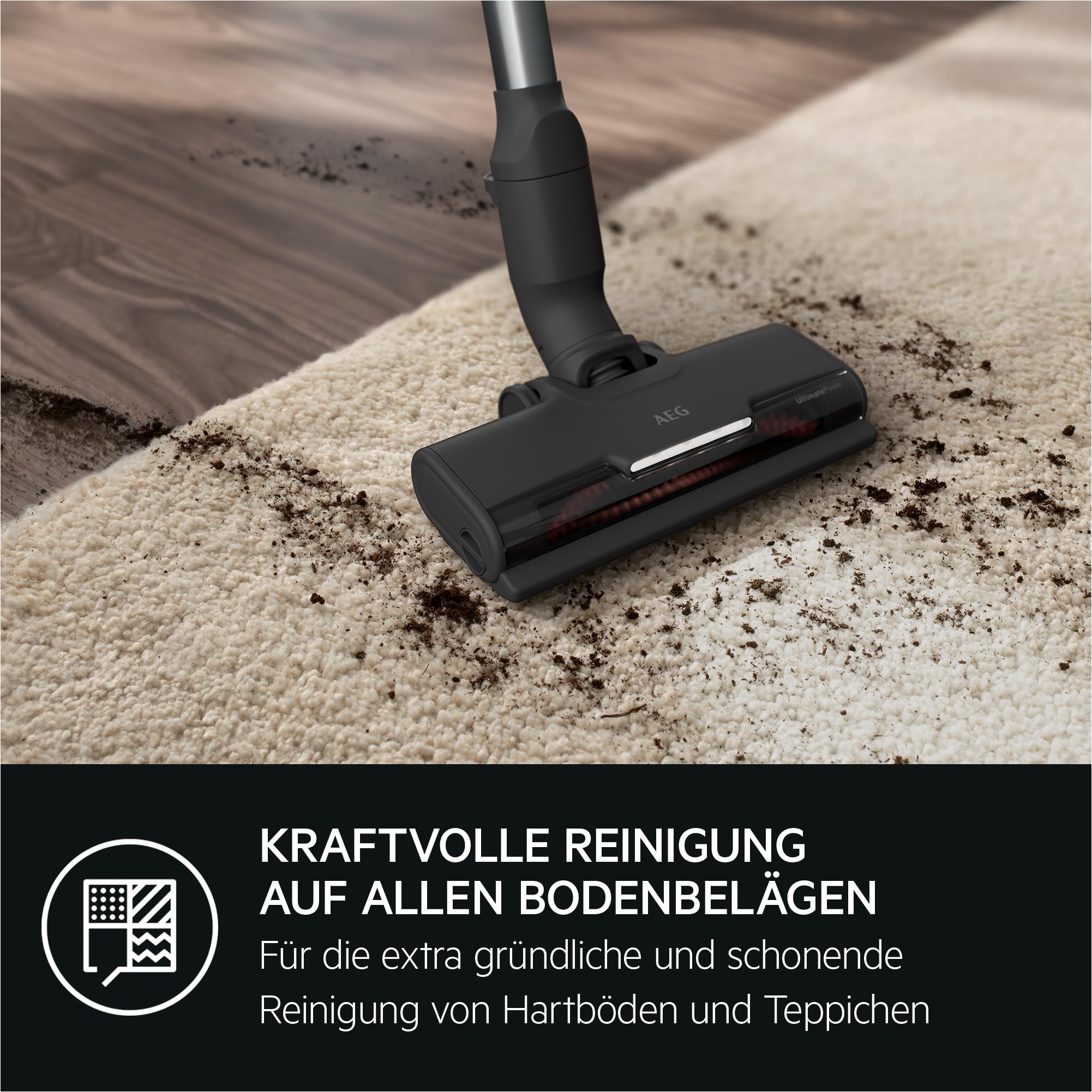 AEG Serie 7000 ÖKO Akku-Staubsauger, ultraleicht & kraftvoll, 2in1 mit 5-Stufen-Filtration – bis 50 Min Laufzeit, für alle Böden