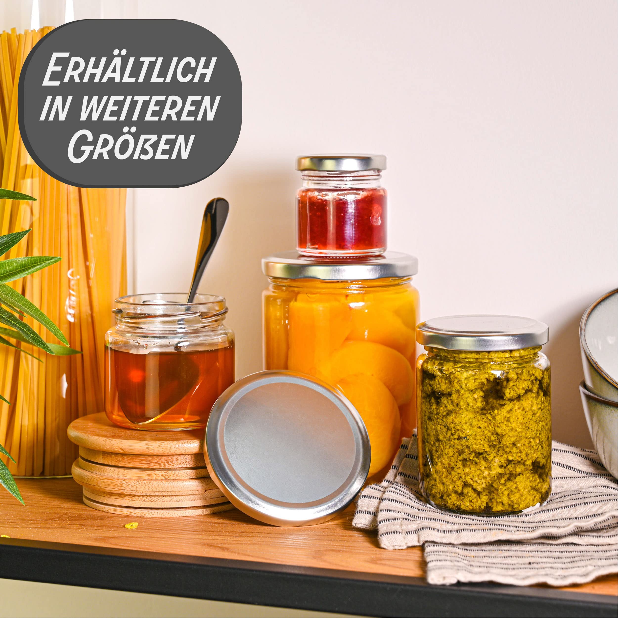 Praknu 12 Einmachgläser 500ml mit Deckel, Etiketten - Luftdichte Twistoff Gläser zum Konservieren